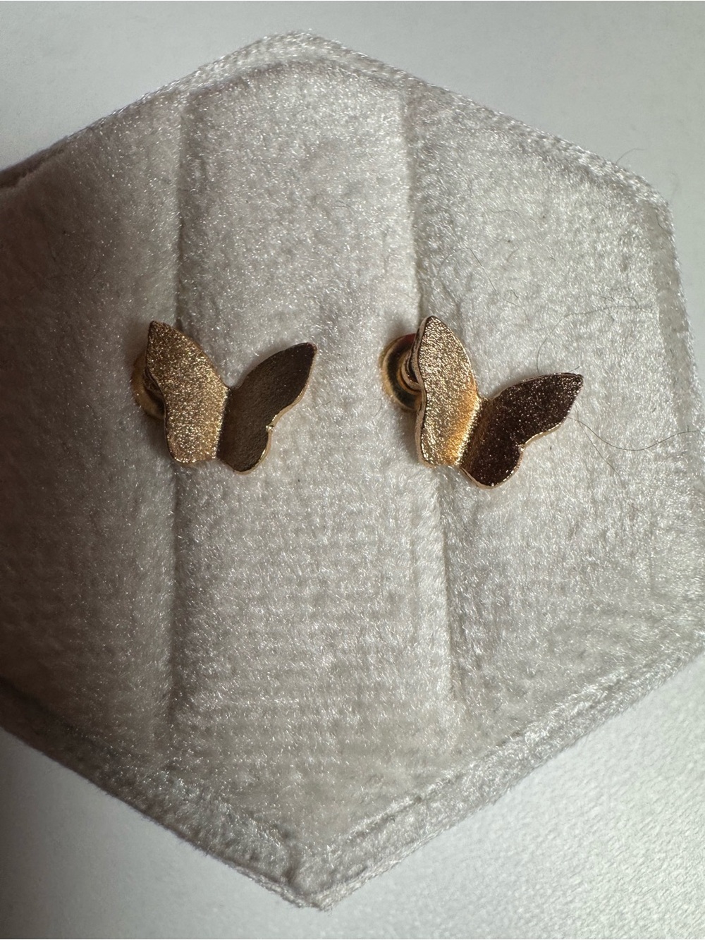 Gold Plated Butterfly Stud Earrings Elegant Butterfly Post Earrings
